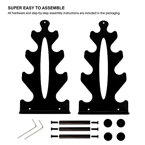 Compact Steel Dumbbell Rack, Stand Only, 4 Tier Weight Rack for Dumbbells Weighing Up To 15 lb Each - 14.60 Inches Tall by 7.90 Inches Wide Dumbbell Storage Rack for Home gym