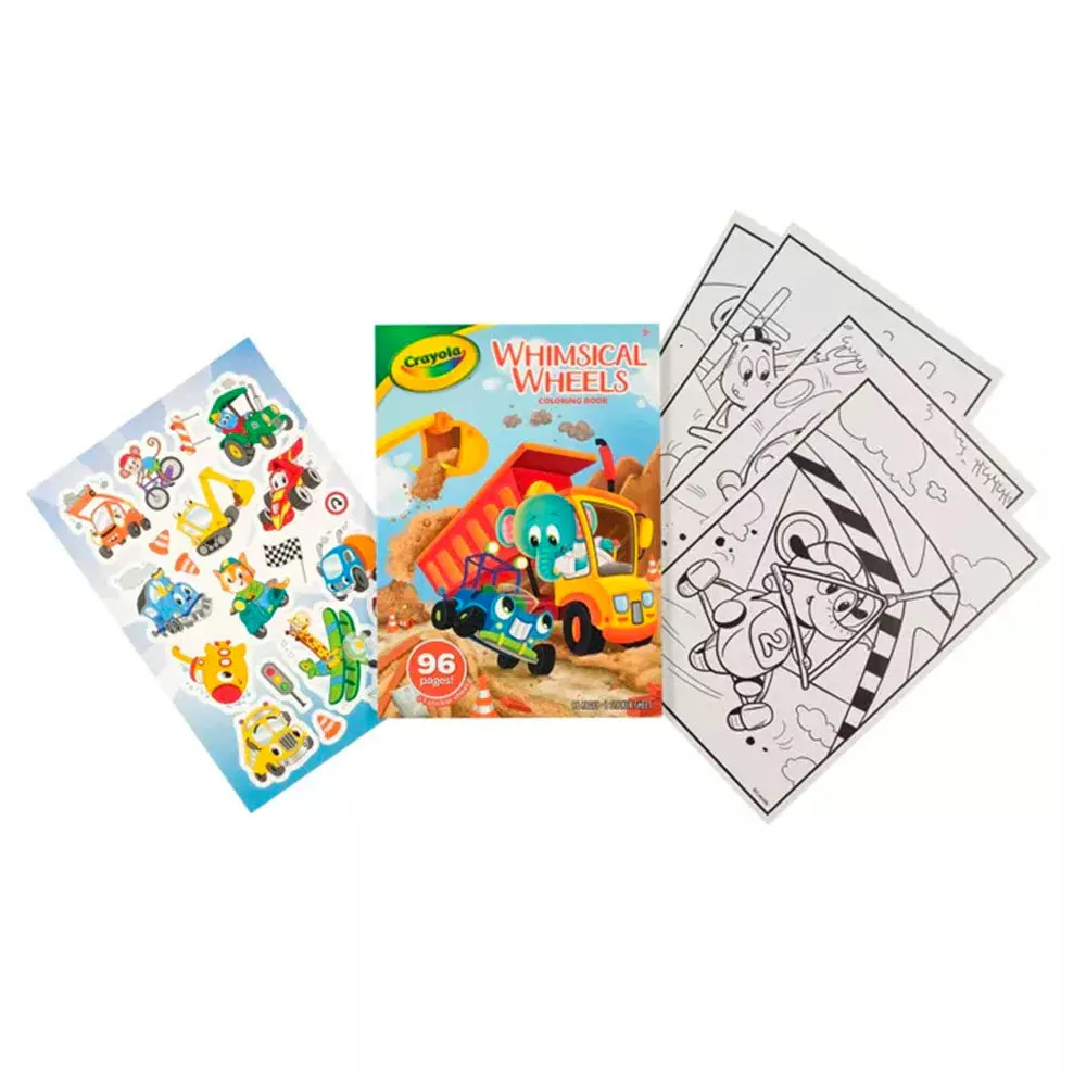 Crayola Colouring Book 96 Pages Whimsical Wheels