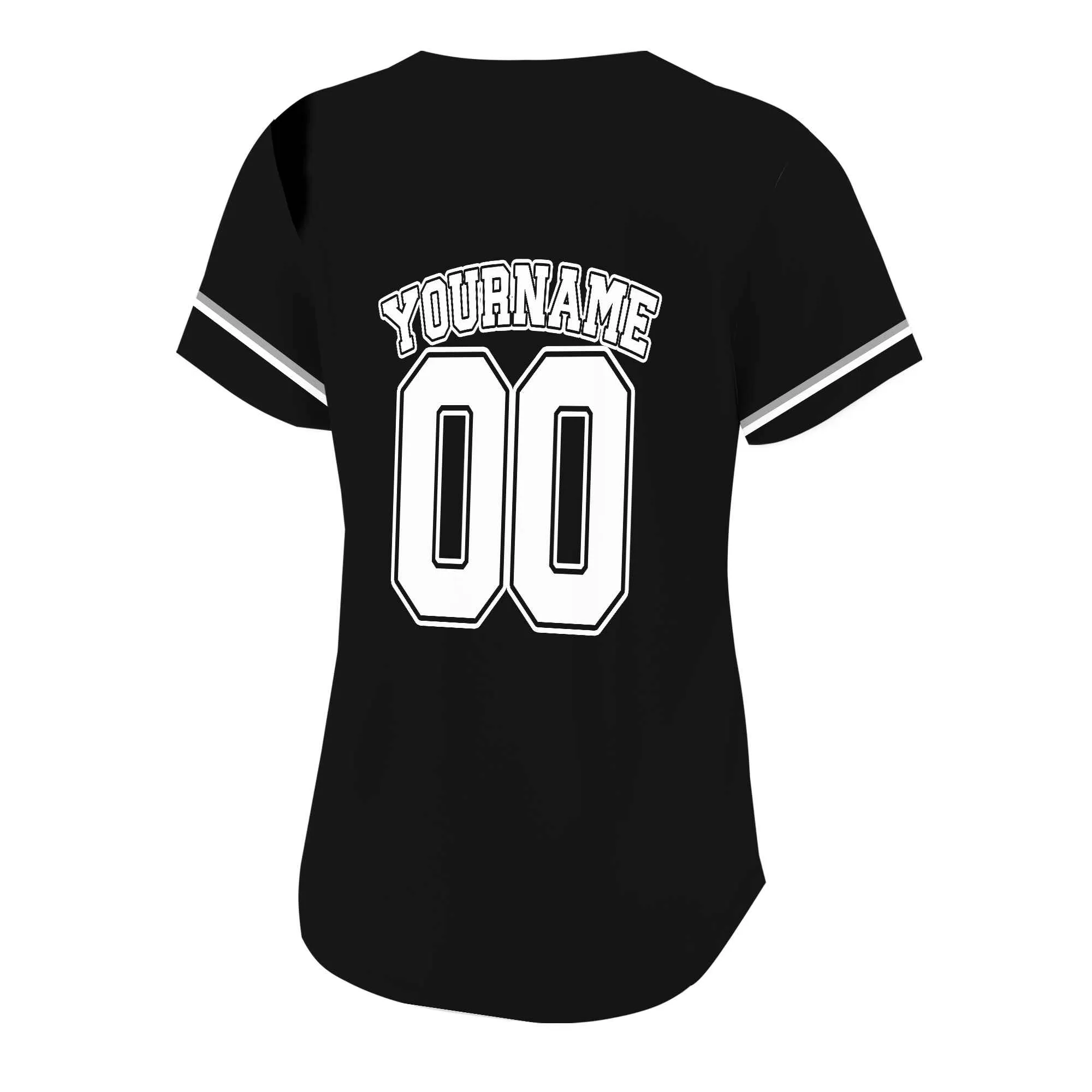 Custom Black White-Gray Baseball Jersey