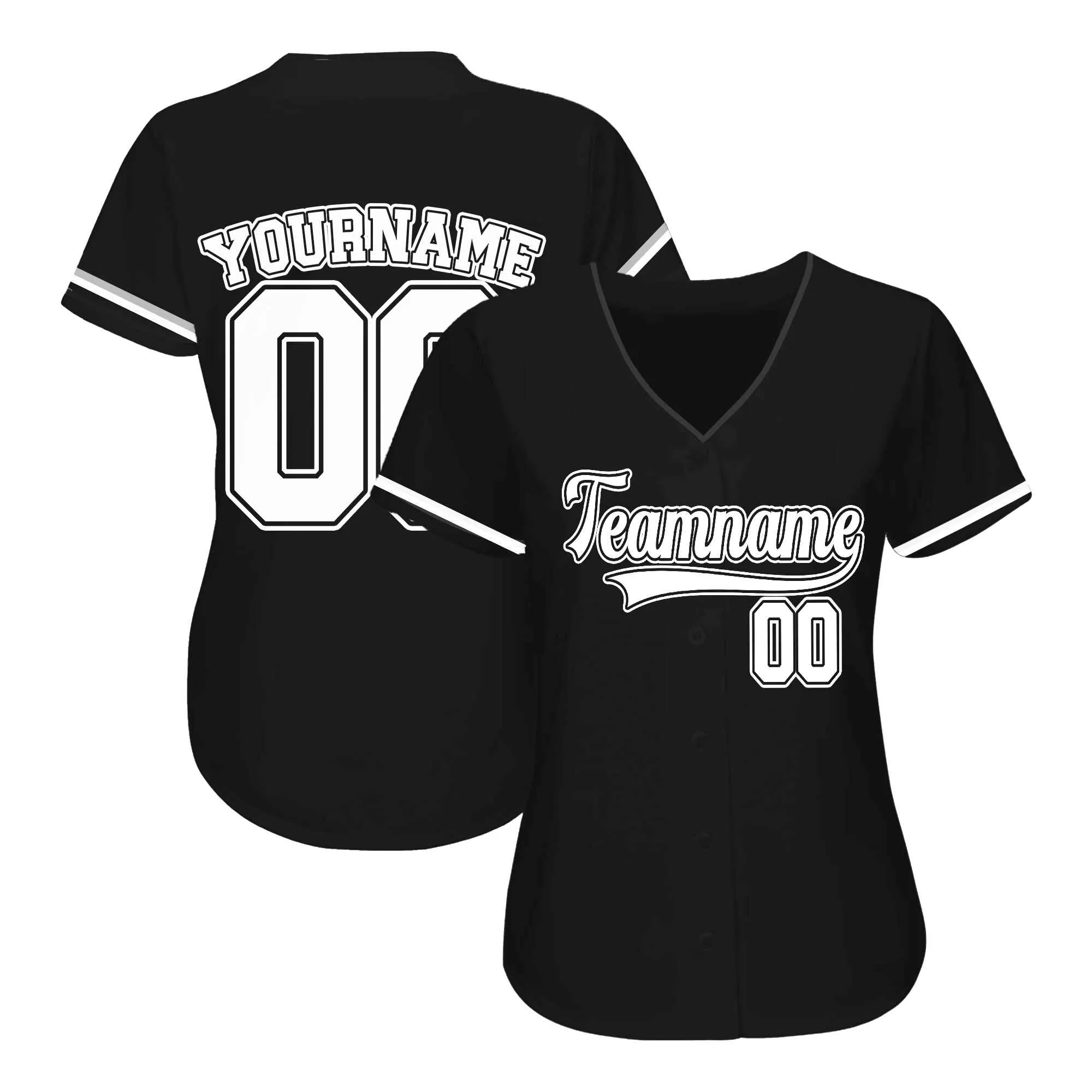 Custom Black White-Gray Baseball Jersey