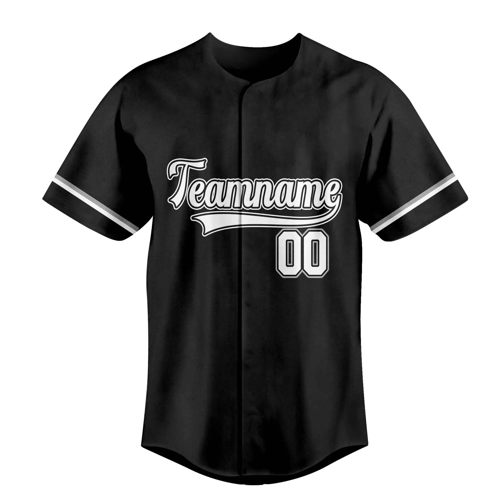 Custom Black White-Gray Baseball Jersey