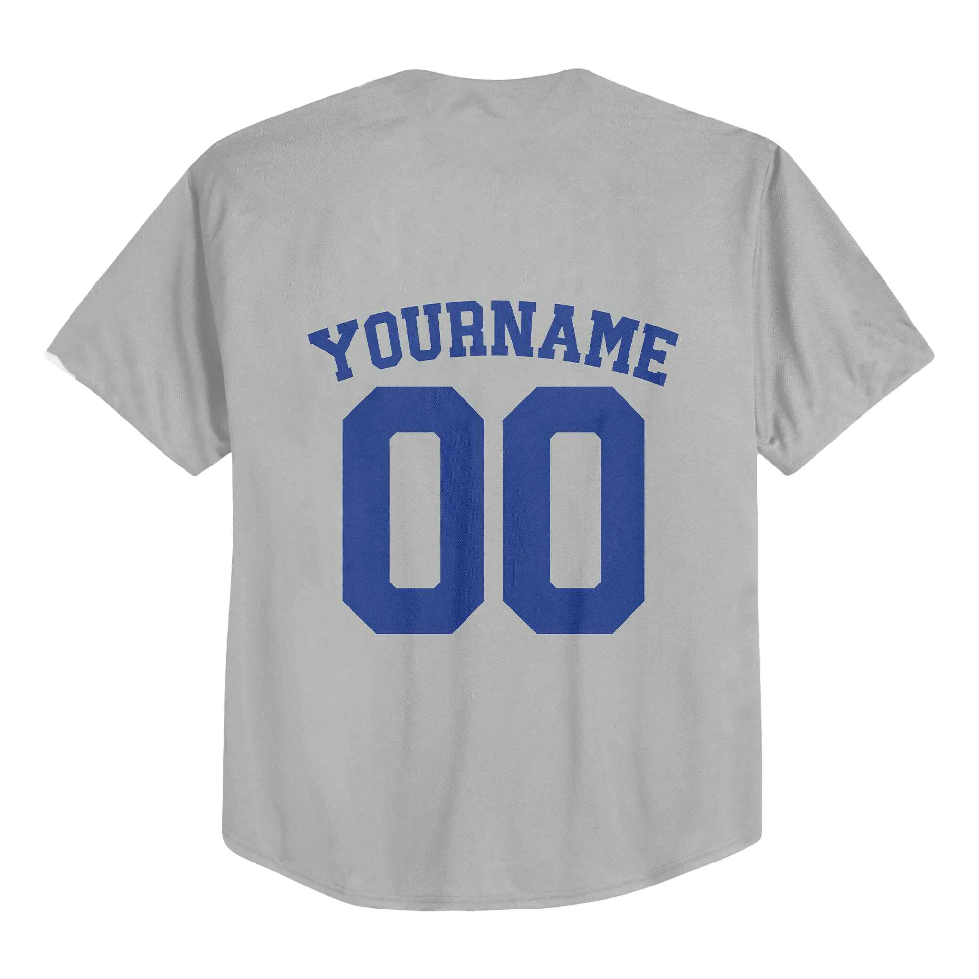Custom Gray Red-Royal Baseball Jersey