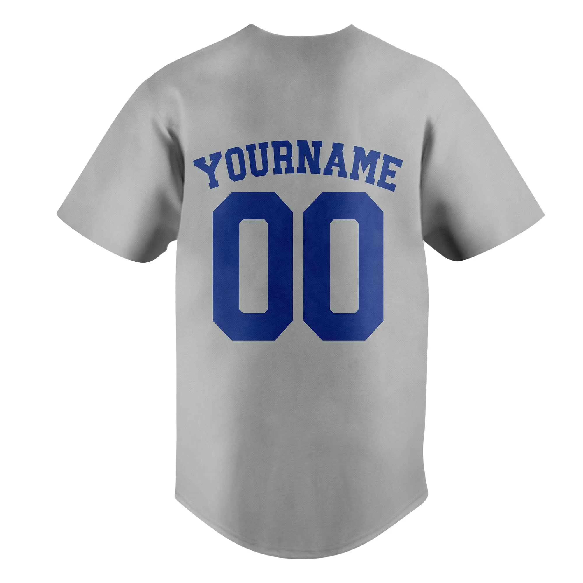 Custom Gray Red-Royal Baseball Jersey