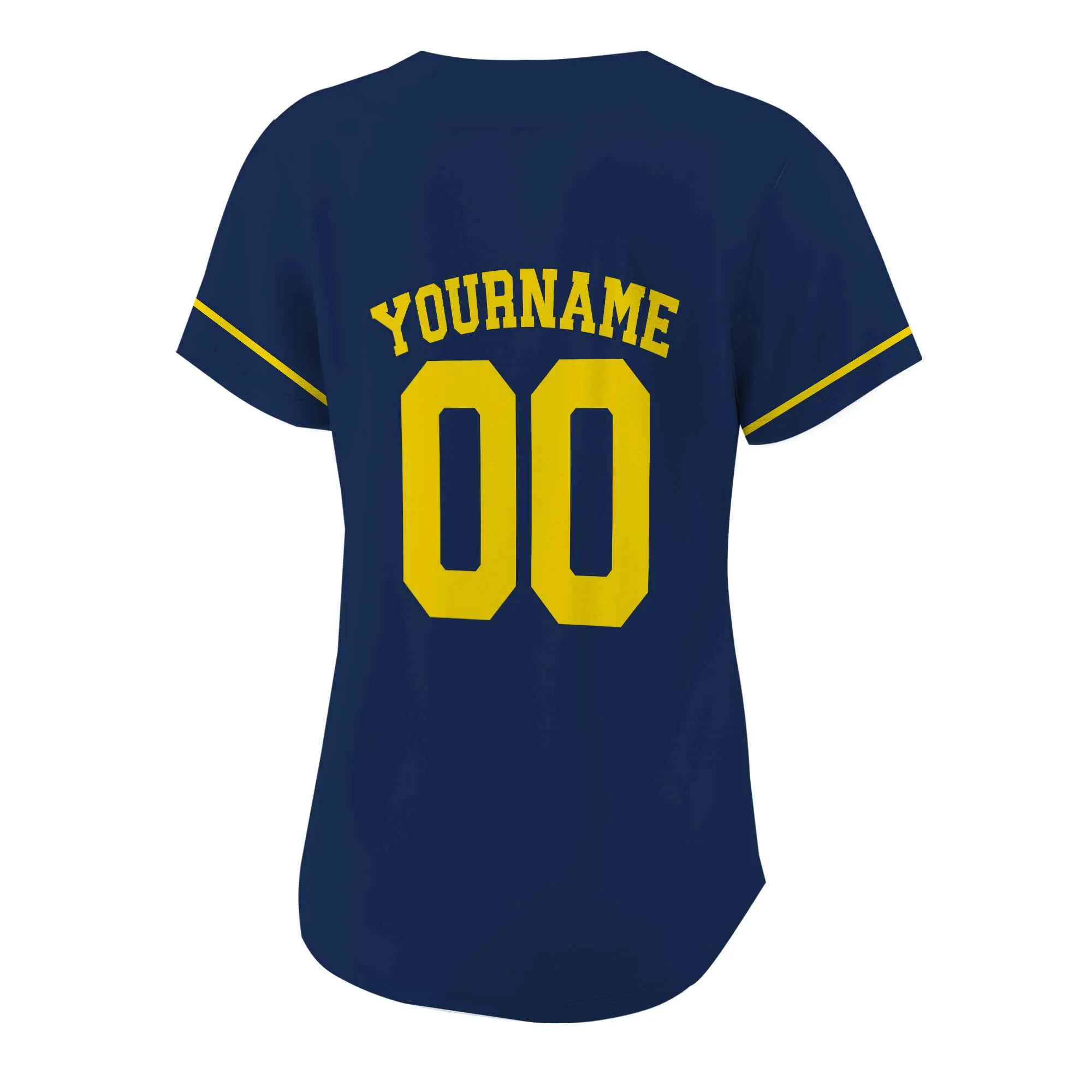 Custom Navy Gold Authentic Baseball Jersey