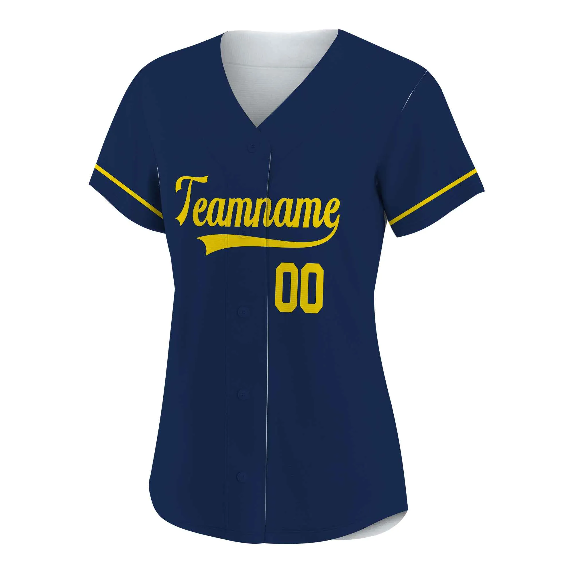 Custom Navy Gold Authentic Baseball Jersey