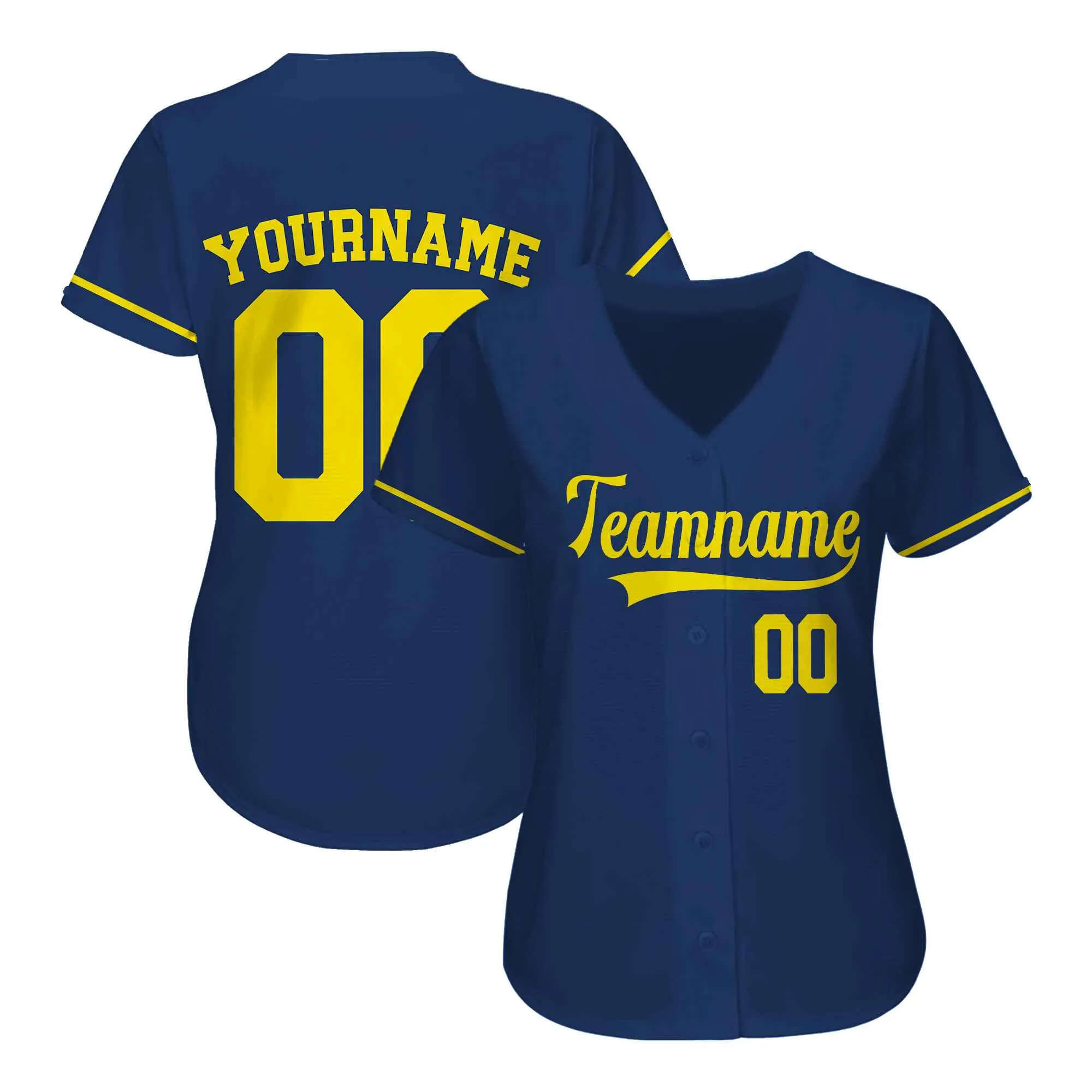 Custom Navy Gold Authentic Baseball Jersey