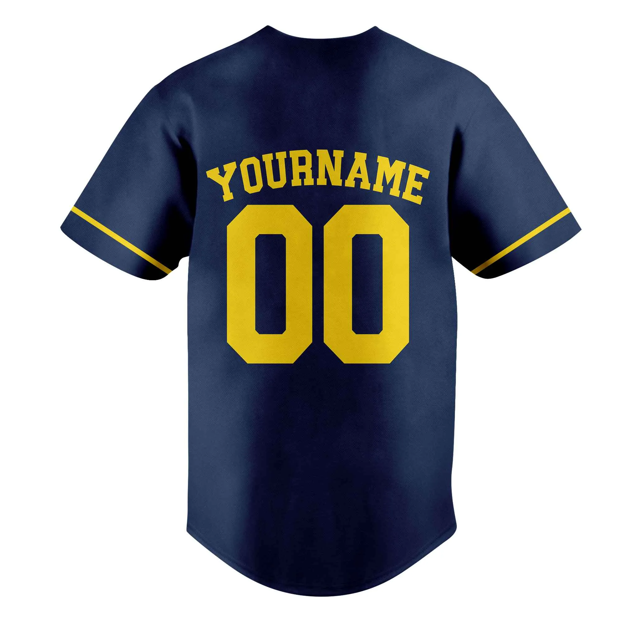 Custom Navy Gold Authentic Baseball Jersey