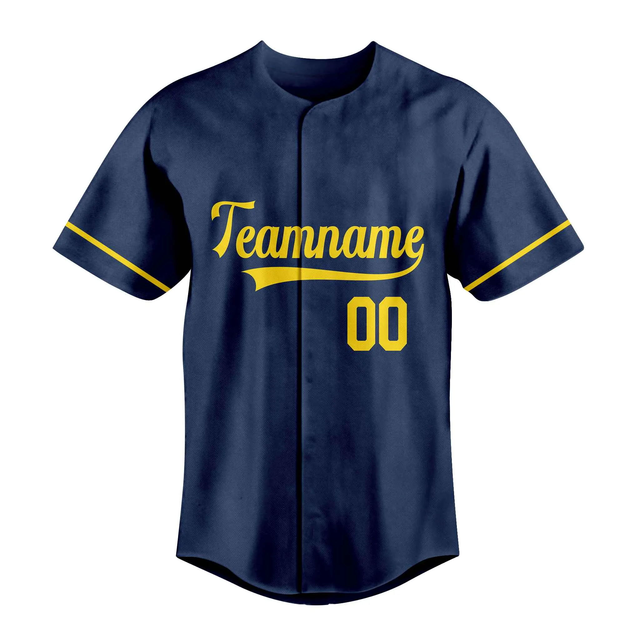 Custom Navy Gold Authentic Baseball Jersey