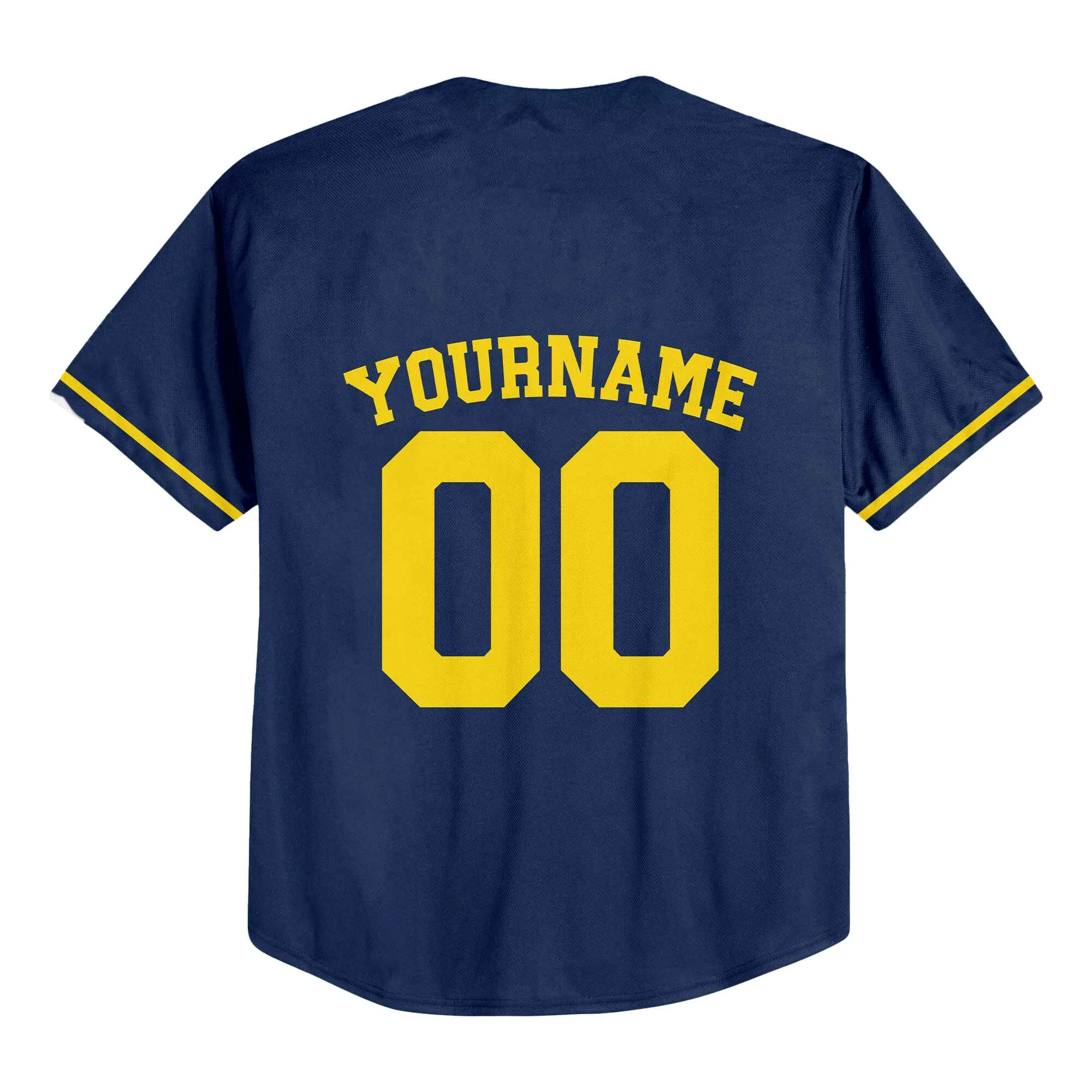 Custom Navy Gold Authentic Baseball Jersey