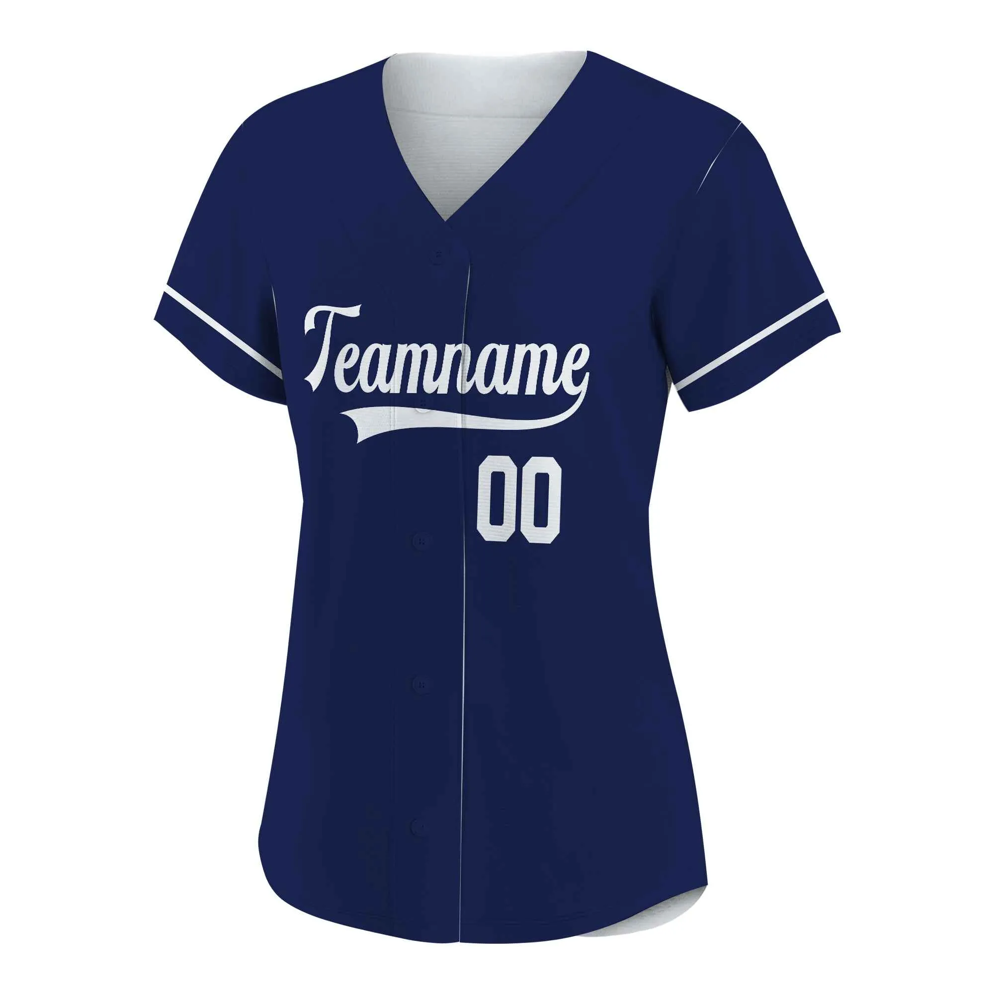 Custom Navy White Baseball Jersey