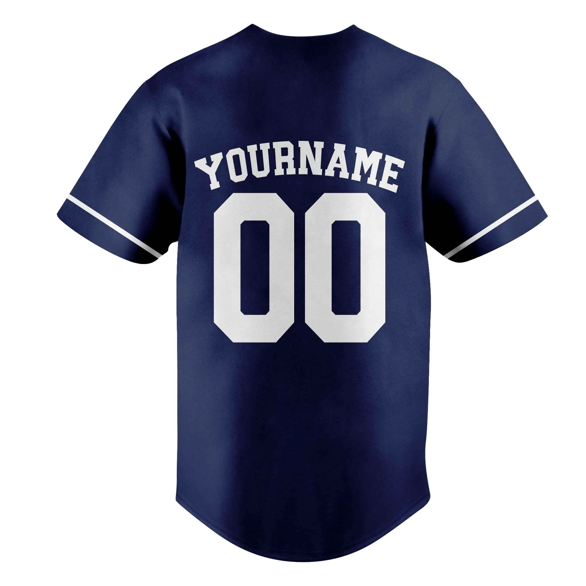 Custom Navy White Baseball Jersey