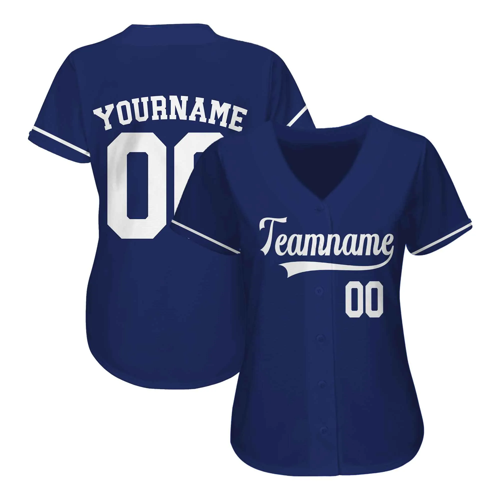 Custom Navy White Baseball Jersey