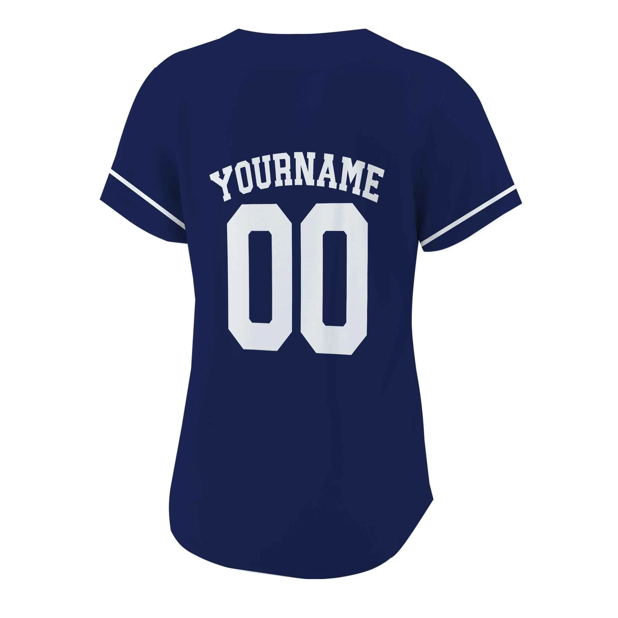 Custom Navy White Baseball Jersey