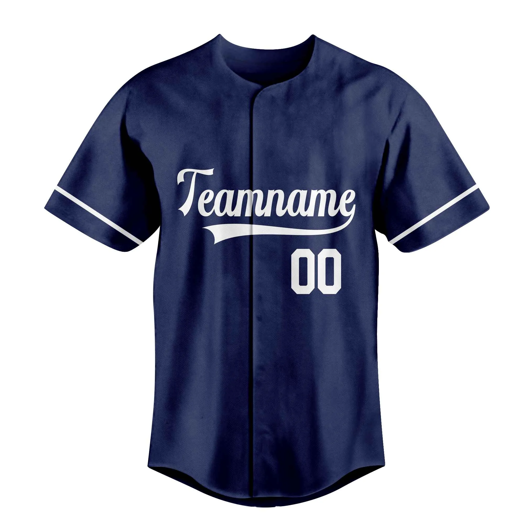 Custom Navy White Baseball Jersey