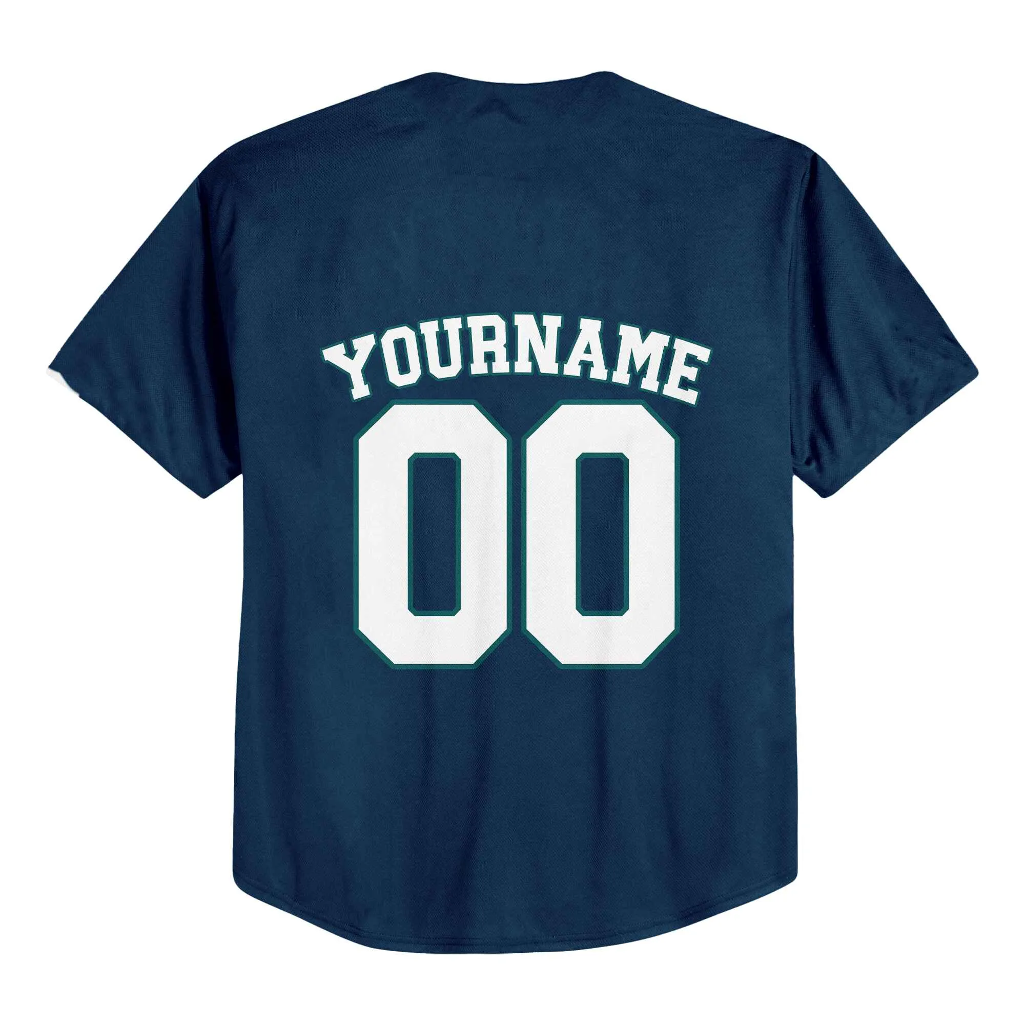Custom Navy White-Green Authentic Baseball Jersey