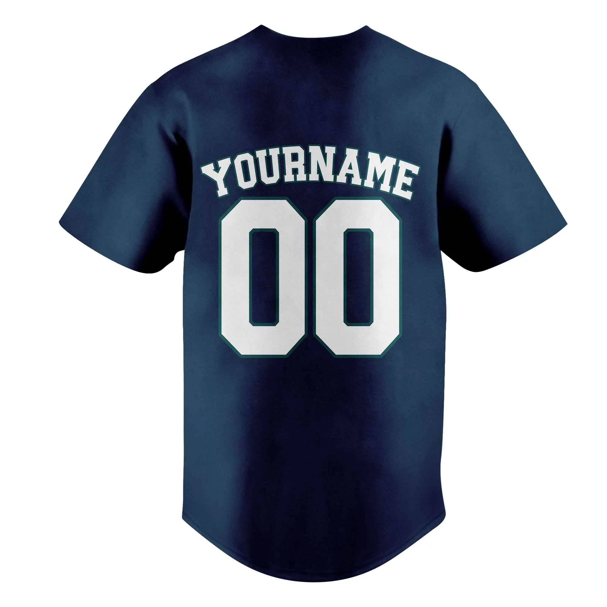 Custom Navy White-Green Authentic Baseball Jersey