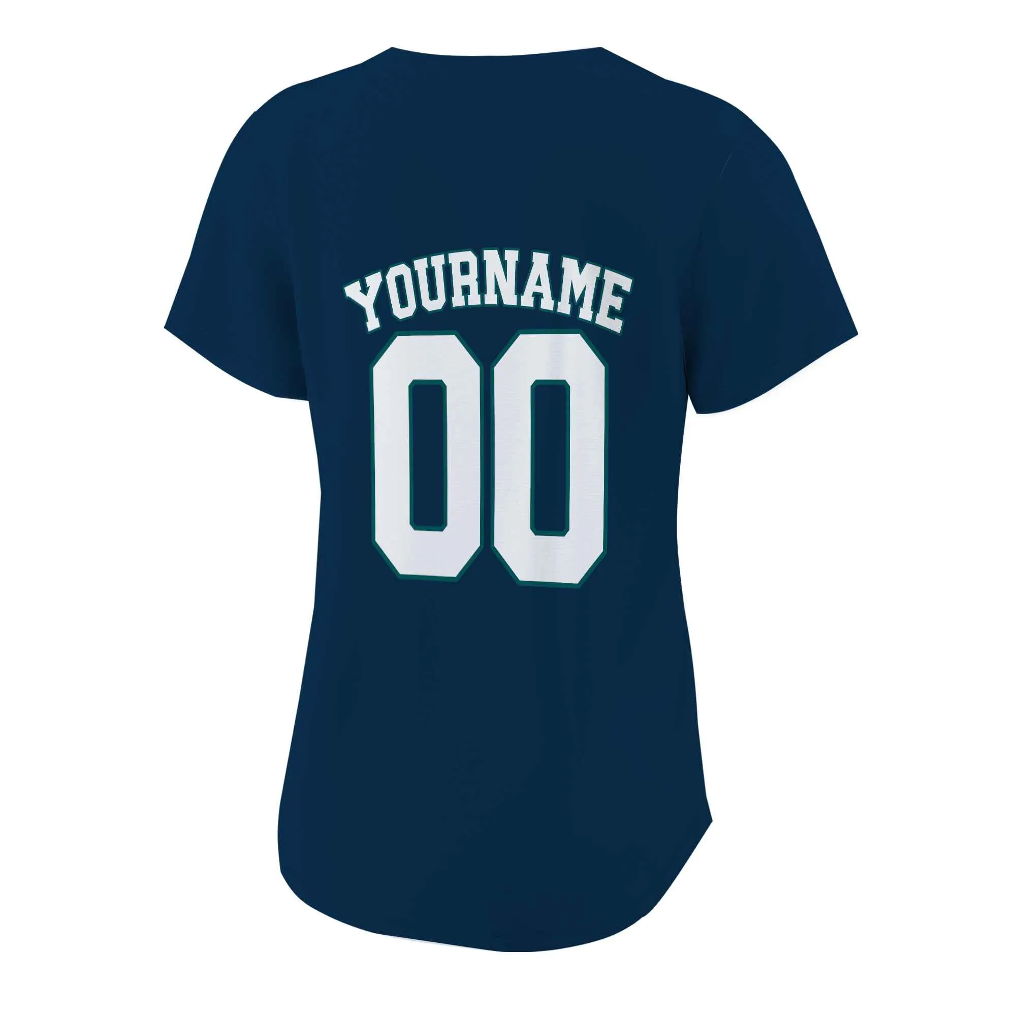 Custom Navy White-Green Authentic Baseball Jersey
