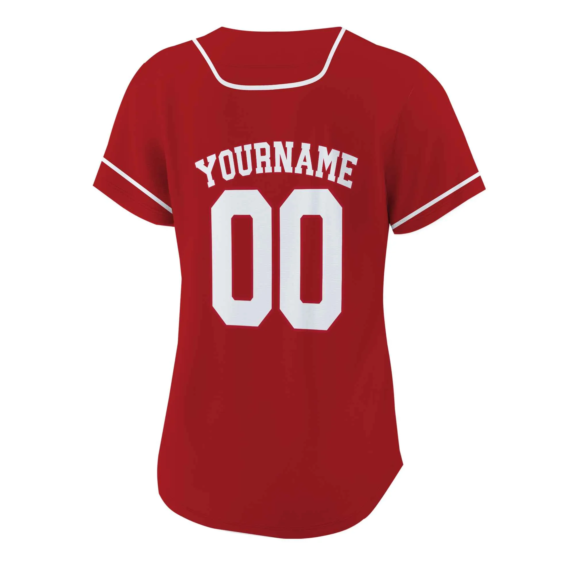 Custom Red White Authentic Baseball Jersey