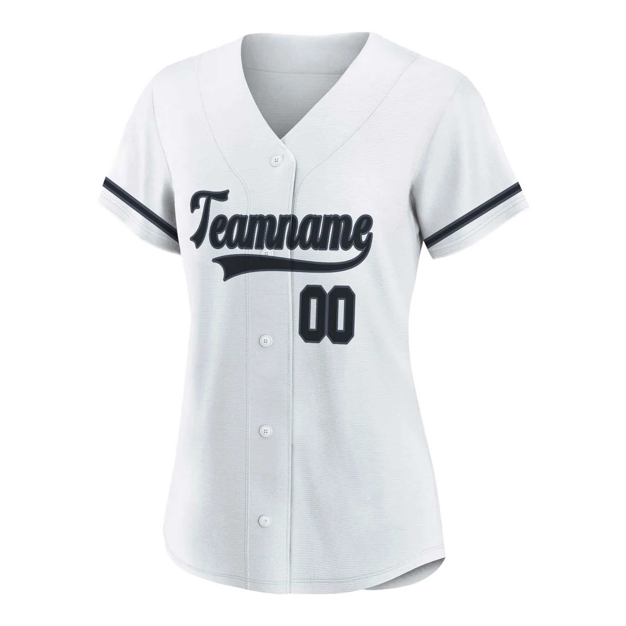 Custom White Black-Gray Authentic Baseball Jersey