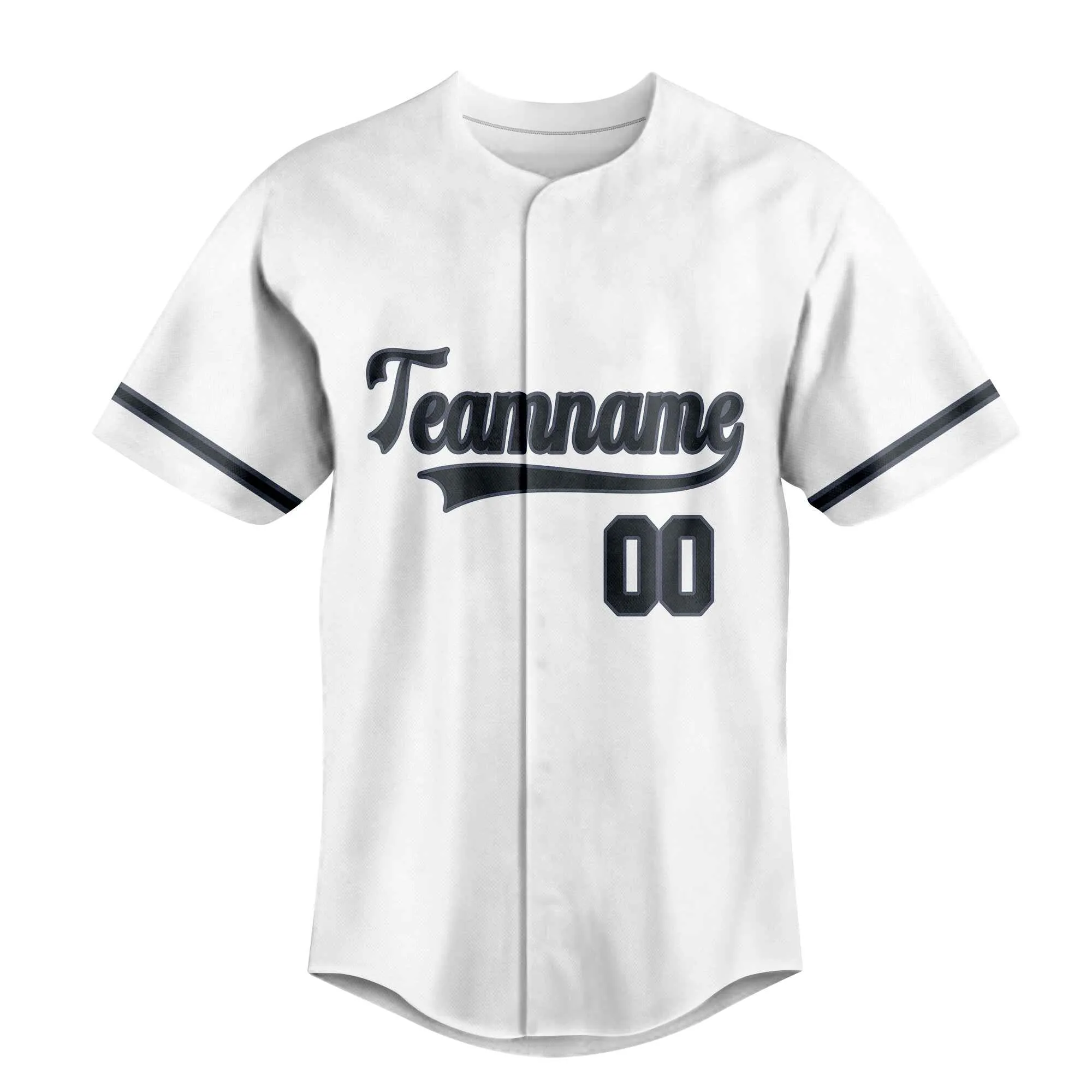 Custom White Black-Gray Authentic Baseball Jersey