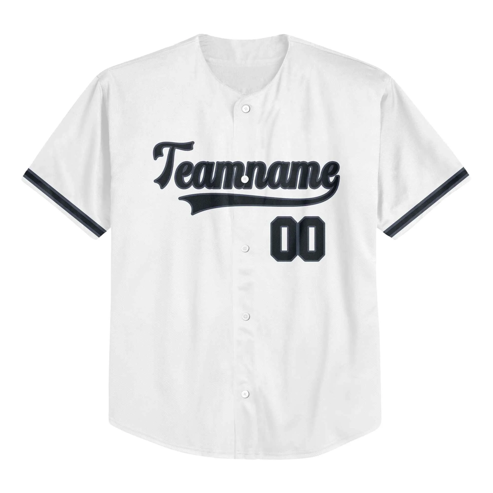 Custom White Black-Gray Authentic Baseball Jersey