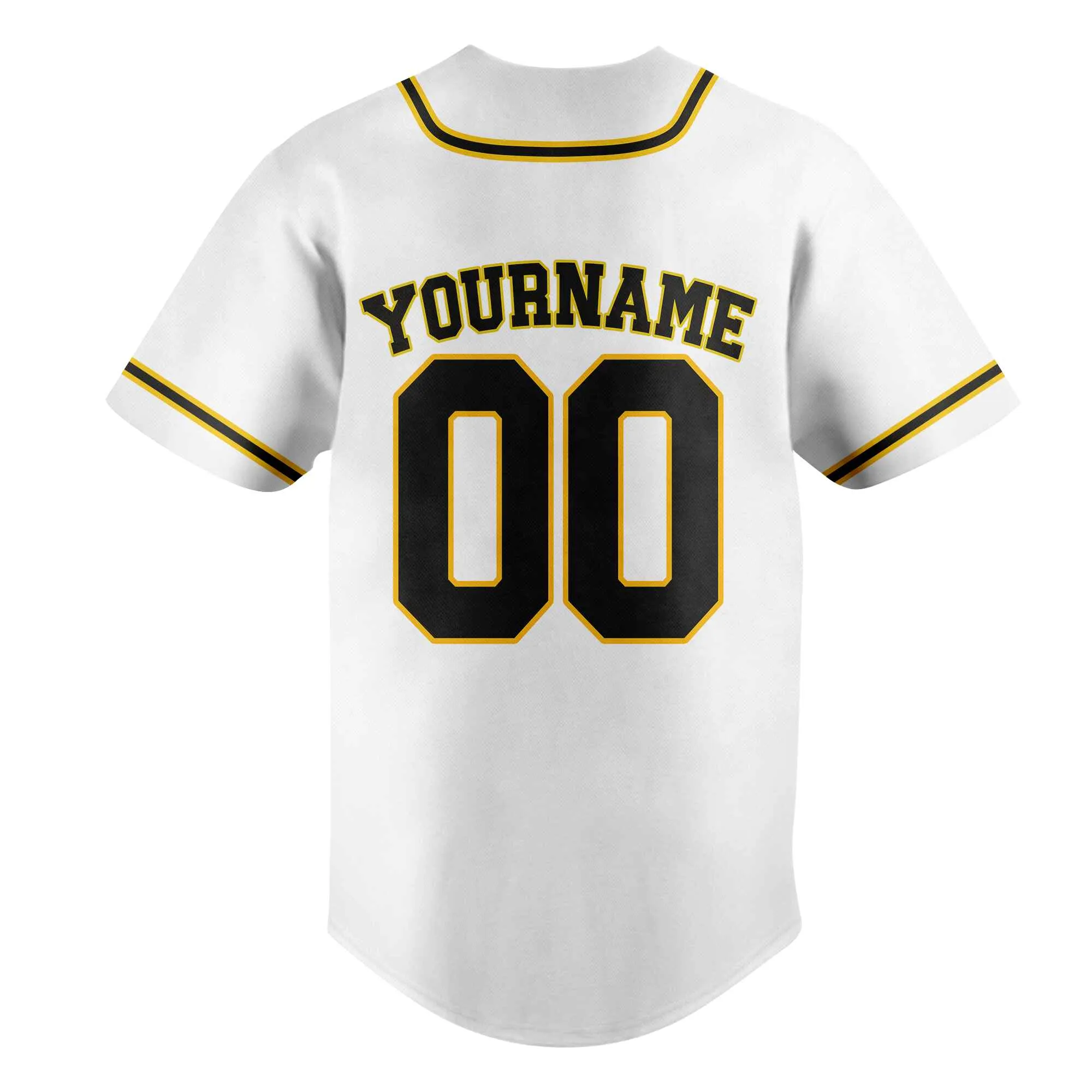 Custom White Black-Old Gold Authentic Baseball Jersey