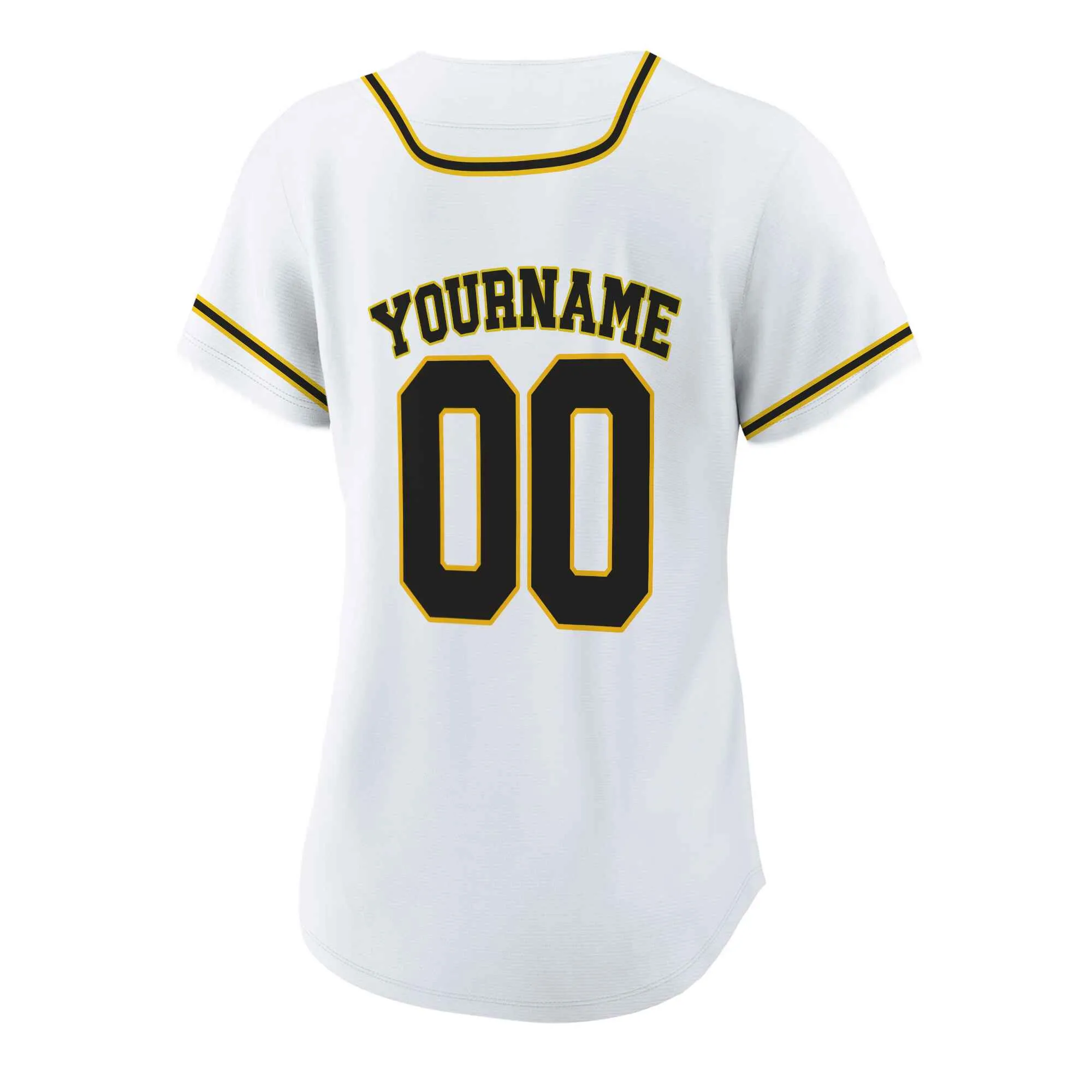 Custom White Black-Old Gold Authentic Baseball Jersey