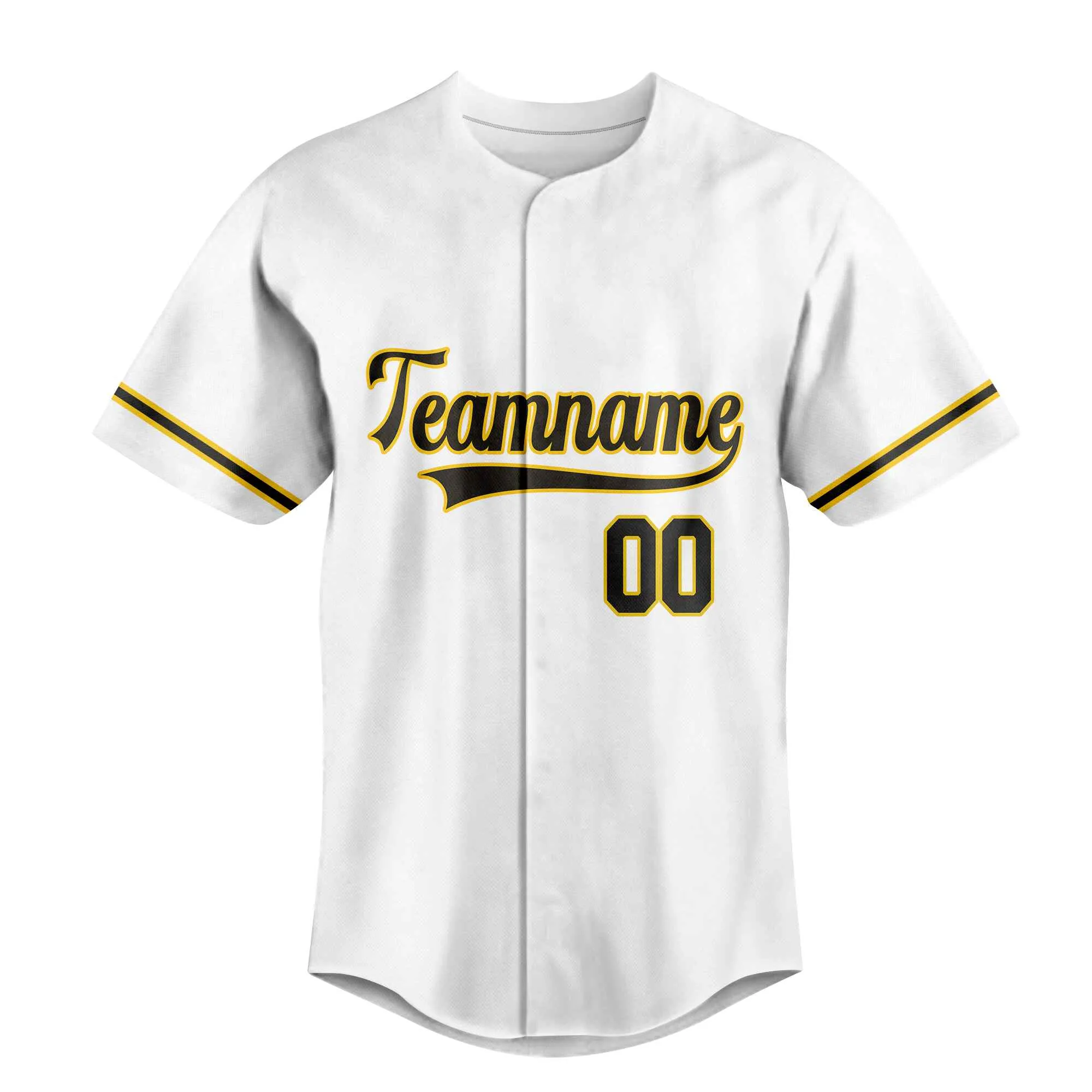 Custom White Black-Old Gold Authentic Baseball Jersey
