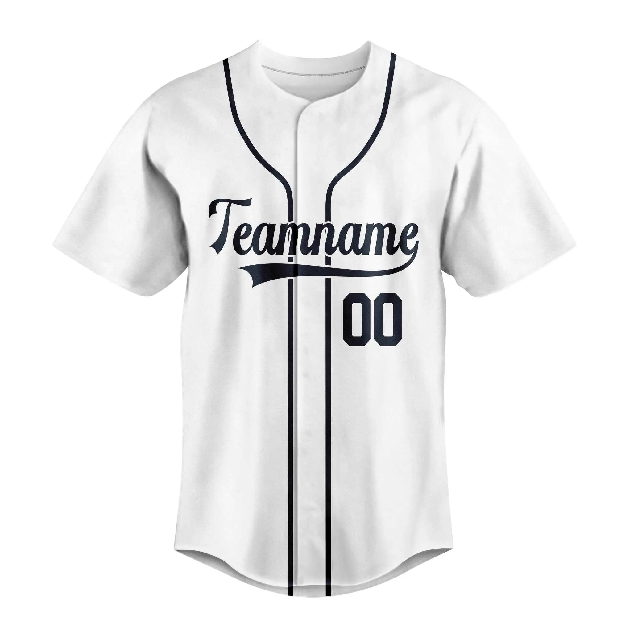 Custom White Navy Baseball Jersey