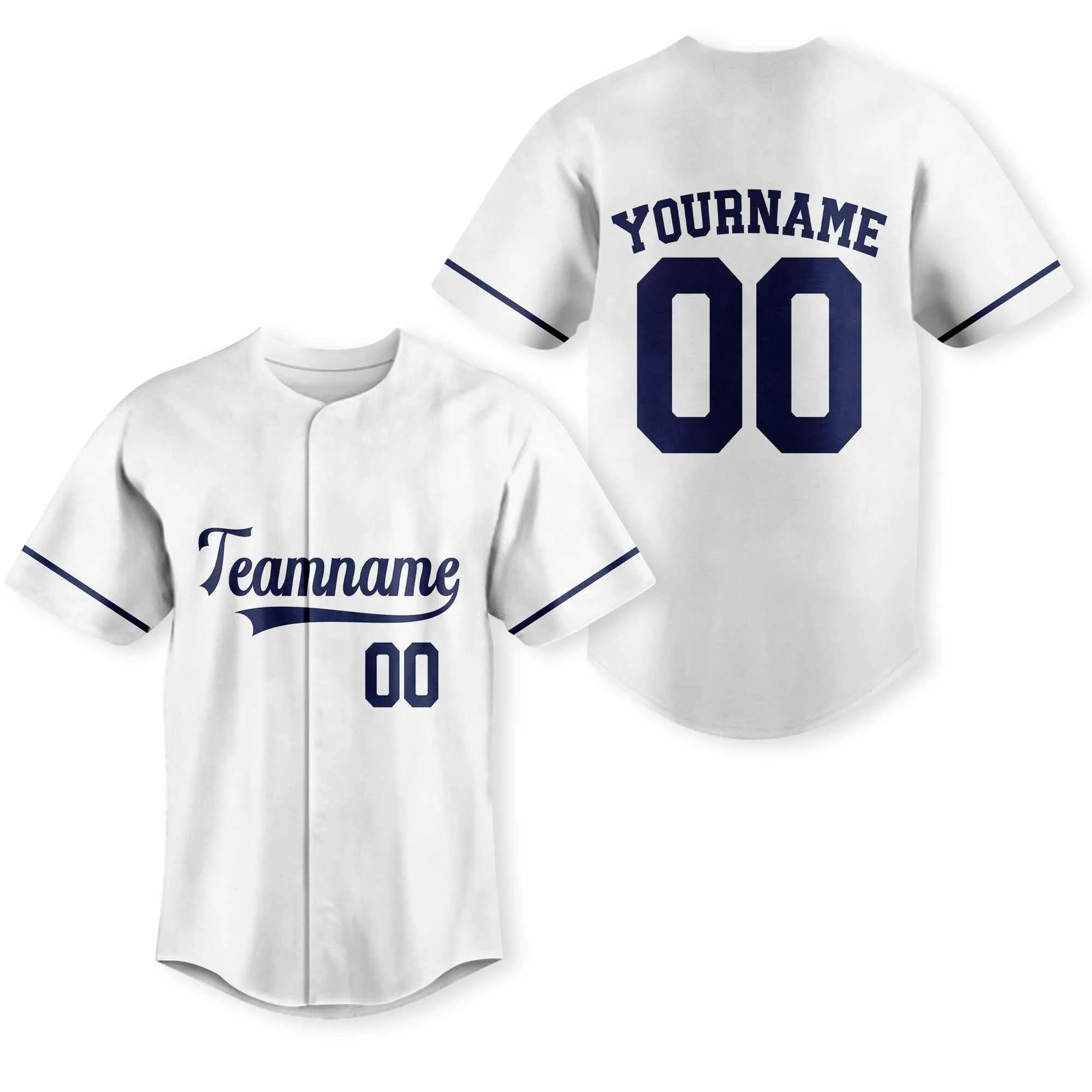 Custom White Royal Blue Baseball Jersey