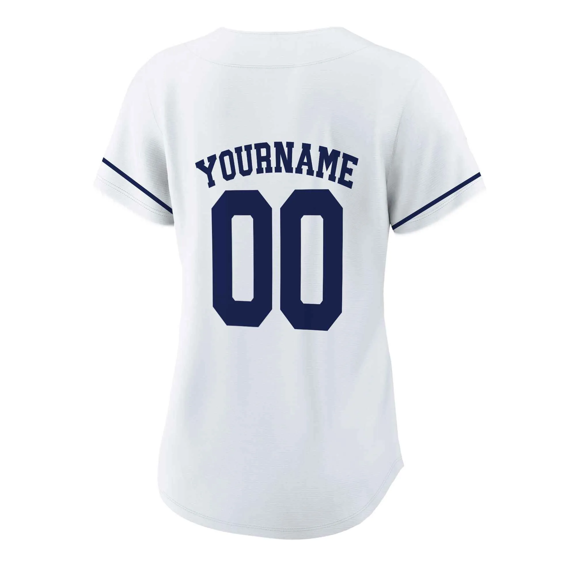 Custom White Royal Blue Baseball Jersey