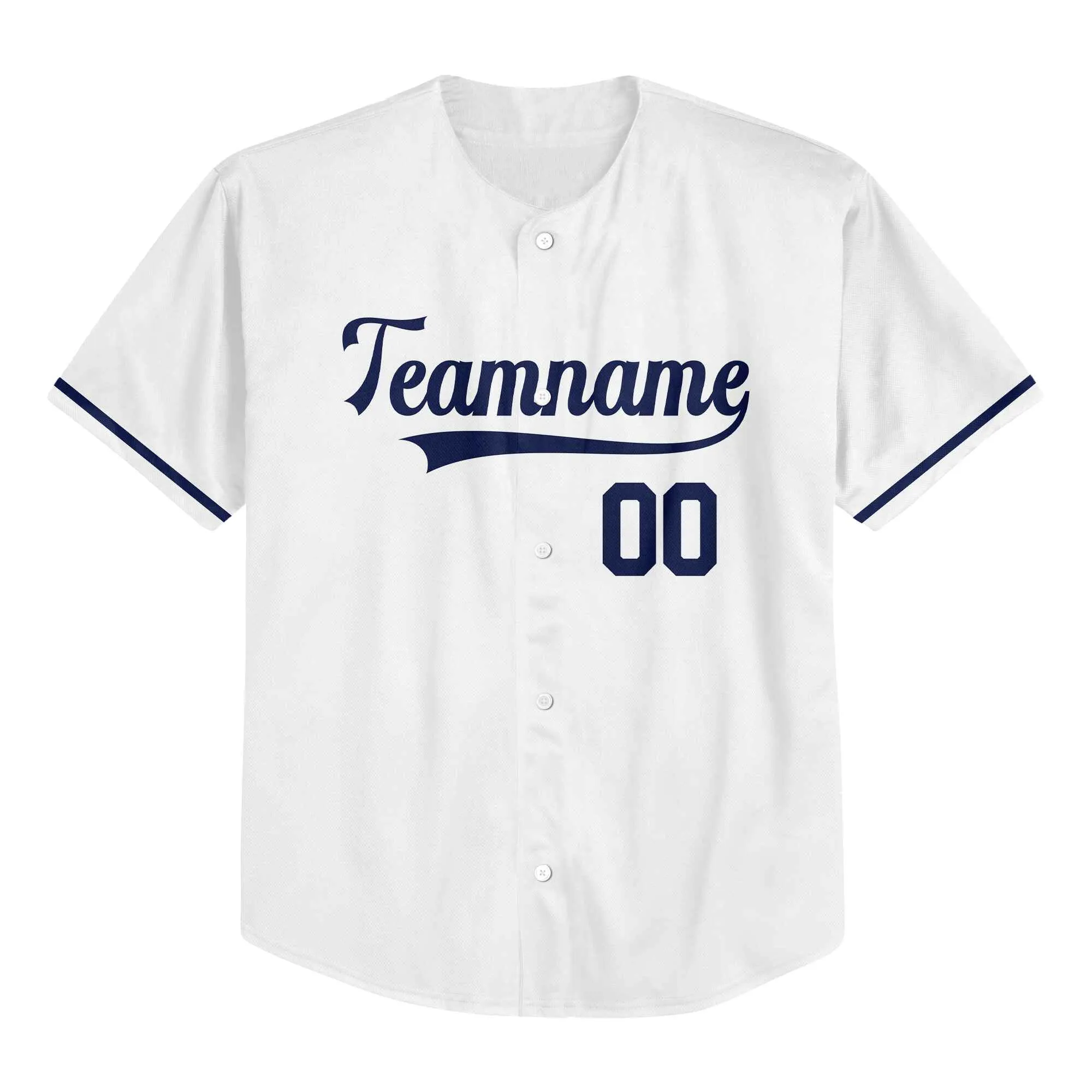 Custom White Royal Blue Baseball Jersey