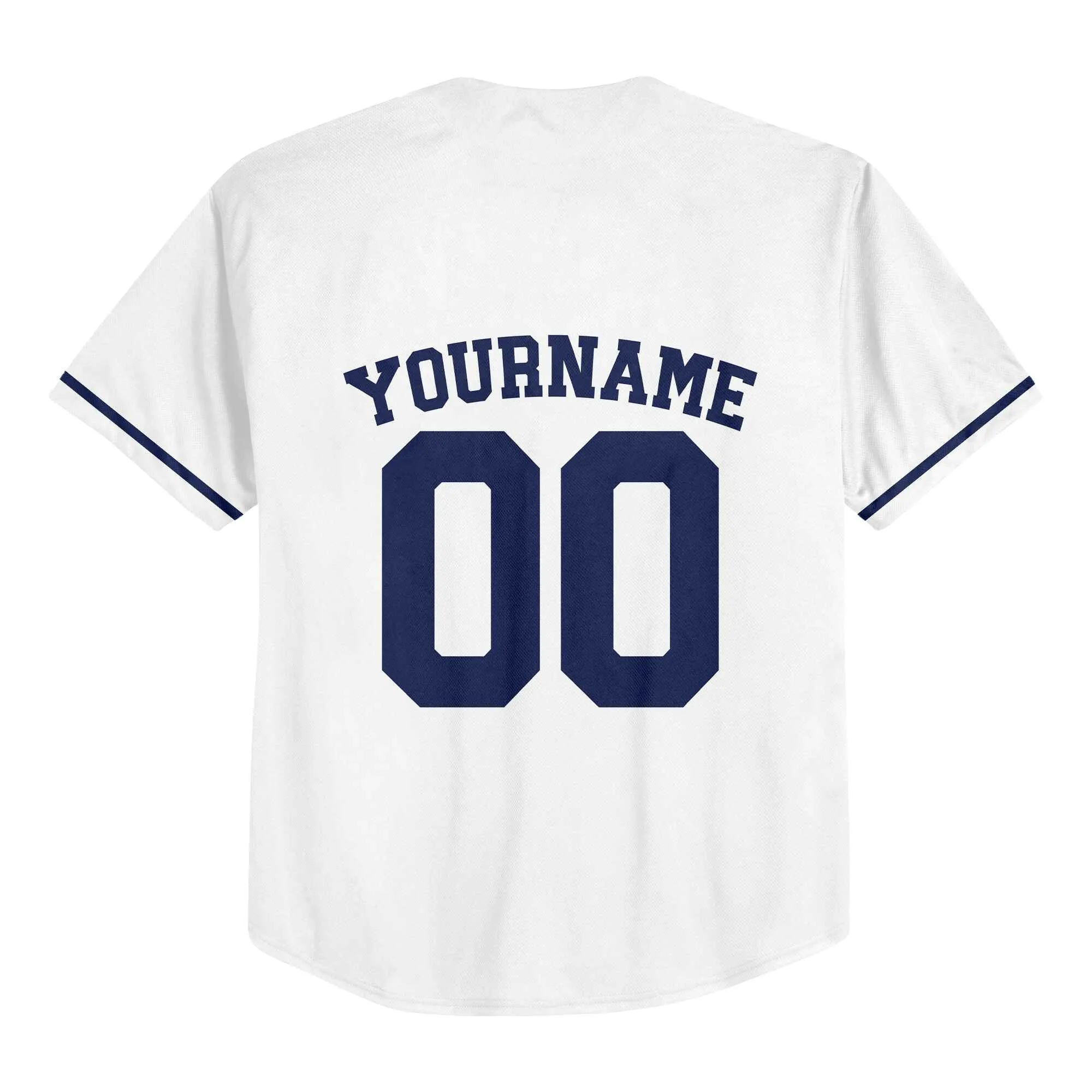 Custom White Royal Blue Baseball Jersey