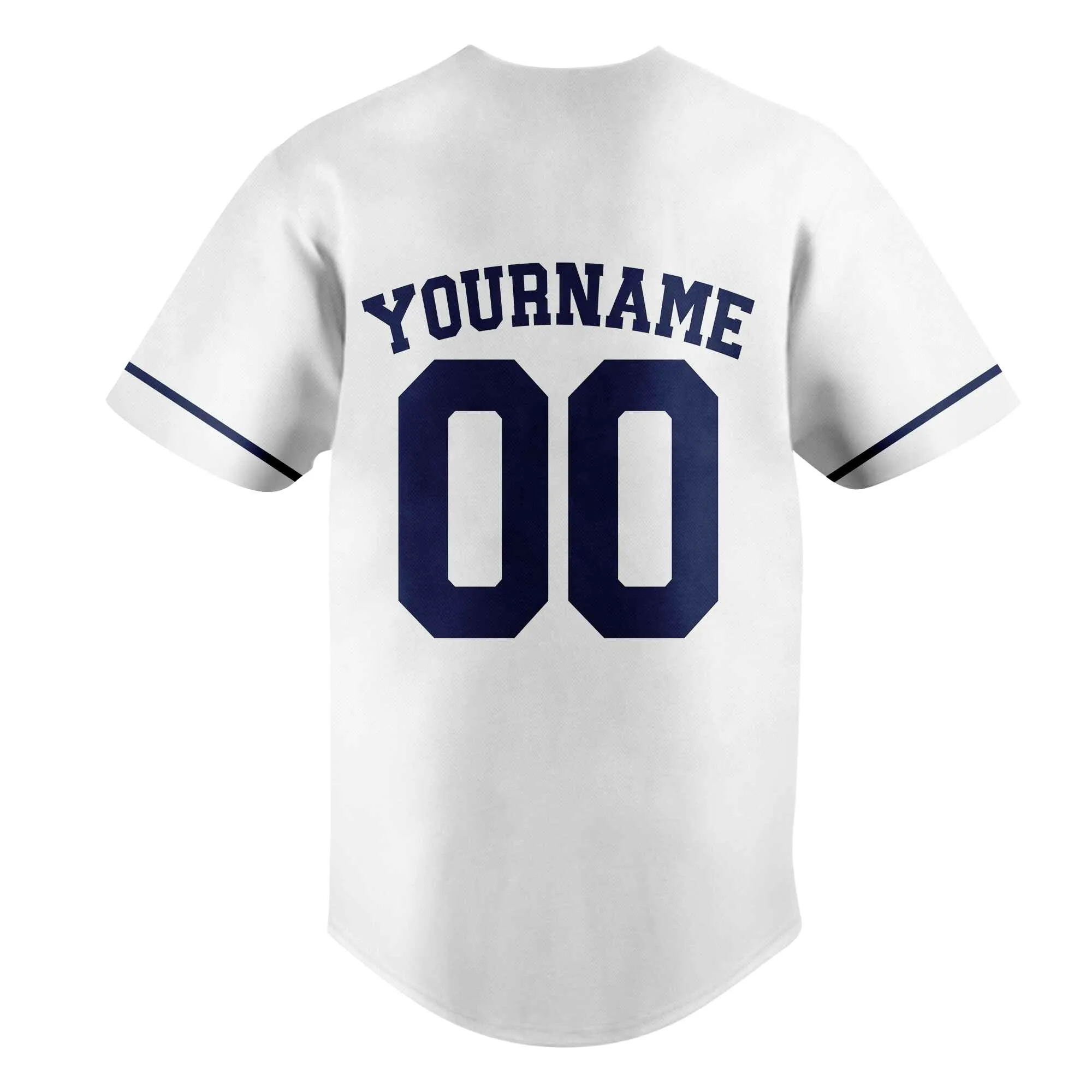 Custom White Royal Blue Baseball Jersey