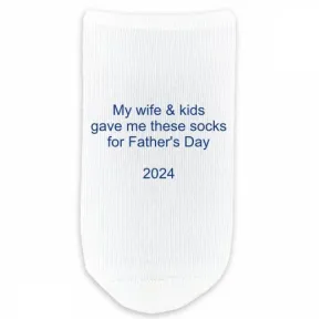 Design Your Own Custom Printed No Show Gripper Socks - Large
