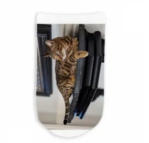Design Your Own Custom Printed No Show Gripper Socks
