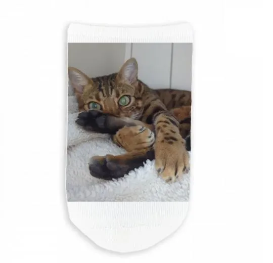 Design Your Own Custom Printed No Show Gripper Socks