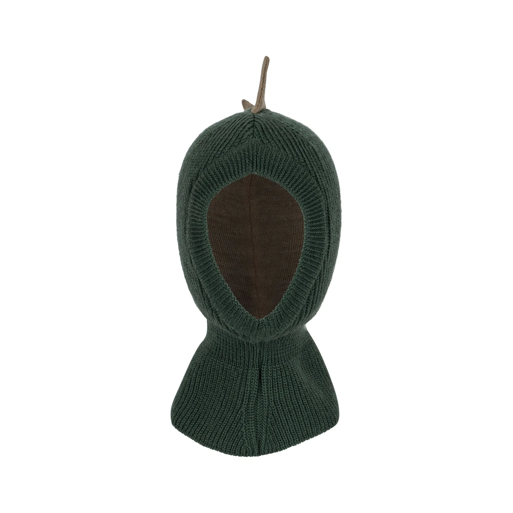 Dino Spiked Merino Knit Balaclava (Green)