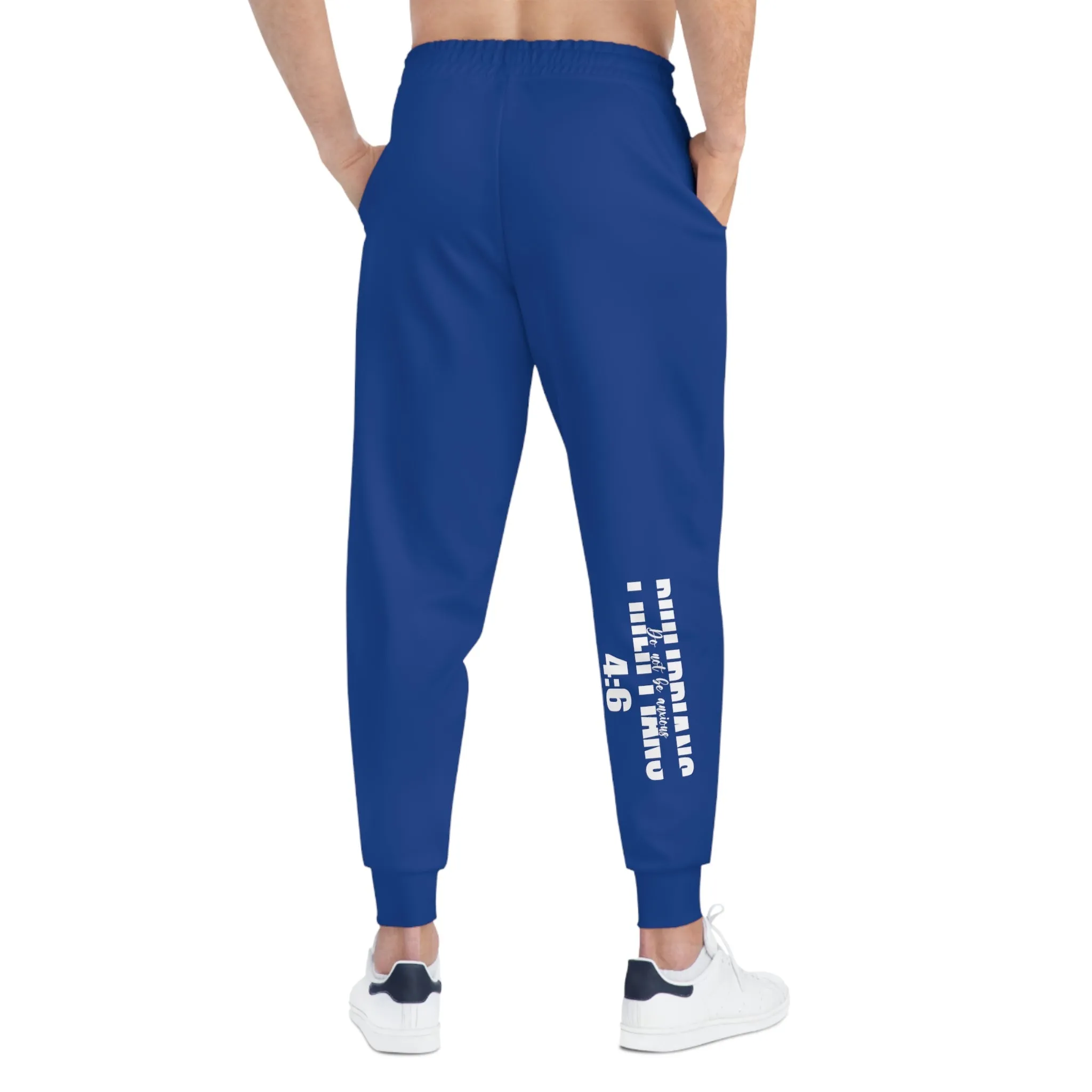 Do Not be Anxious Blue Unisex Athletic Joggers