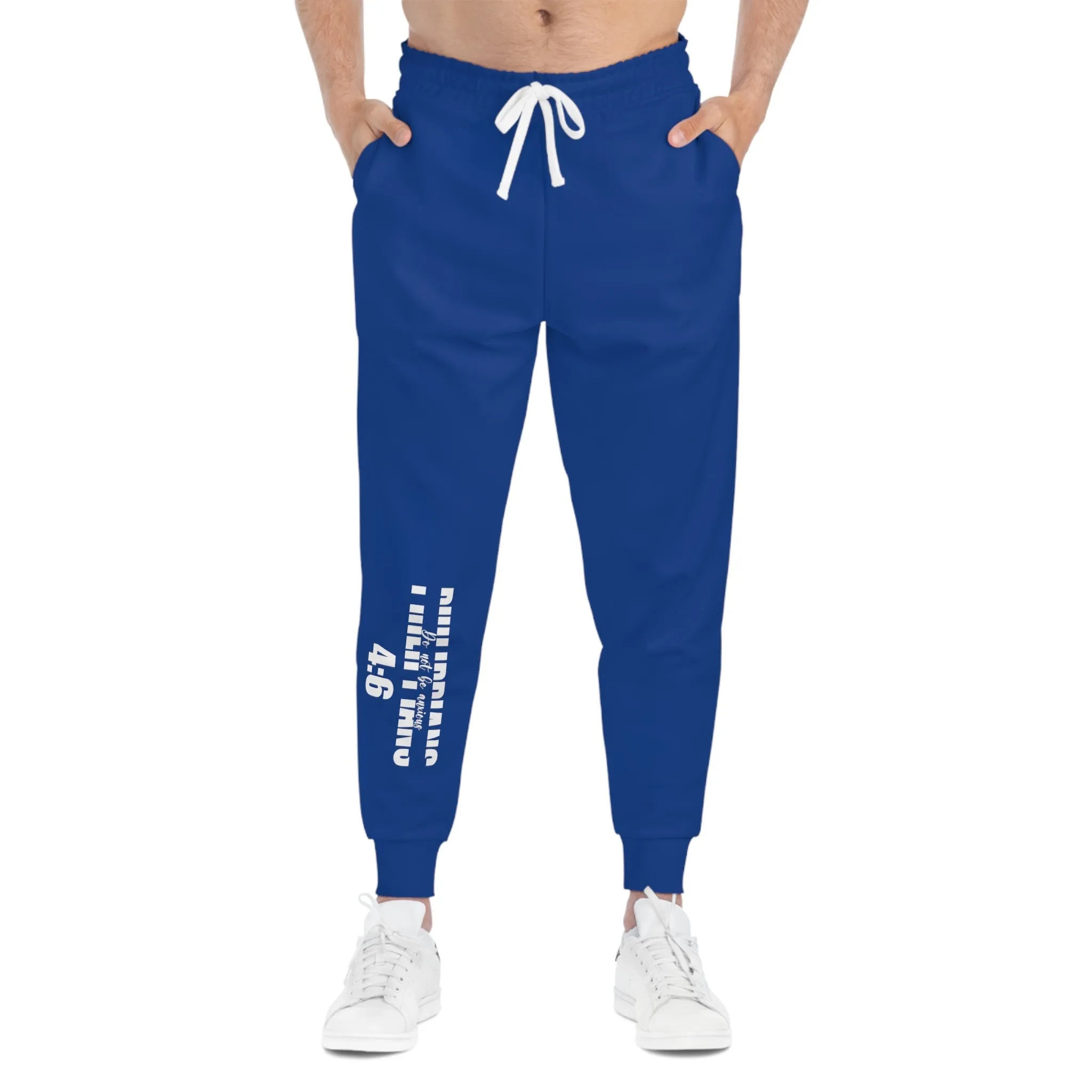 Do Not be Anxious Blue Unisex Athletic Joggers