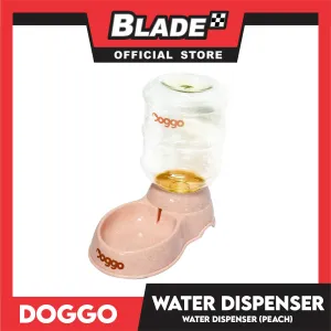 Doggo Automatic Water Dispenser Dog Drinking Station (Peach) 3.8L
