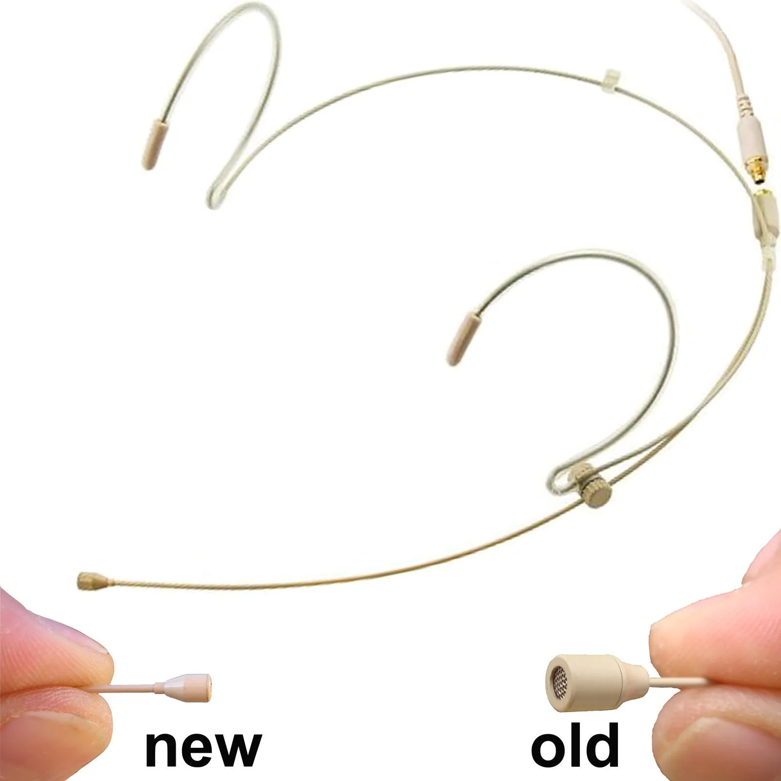 Double Ear Hook Microphone for Sennheiser 3.5mm Locking Jack Body Pack Transmitter EW SL DW G AVX XSW EK SK Series