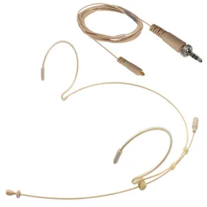 Double Ear Hook Microphone for Sennheiser 3.5mm Locking Jack Body Pack Transmitters EW SK AVX G XSW SL DW EK