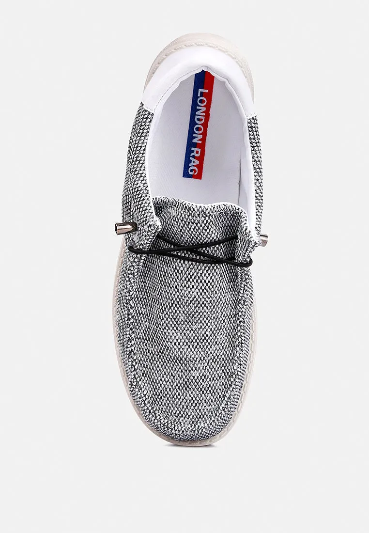 Drawstring Men's Flatform Heel Shoes