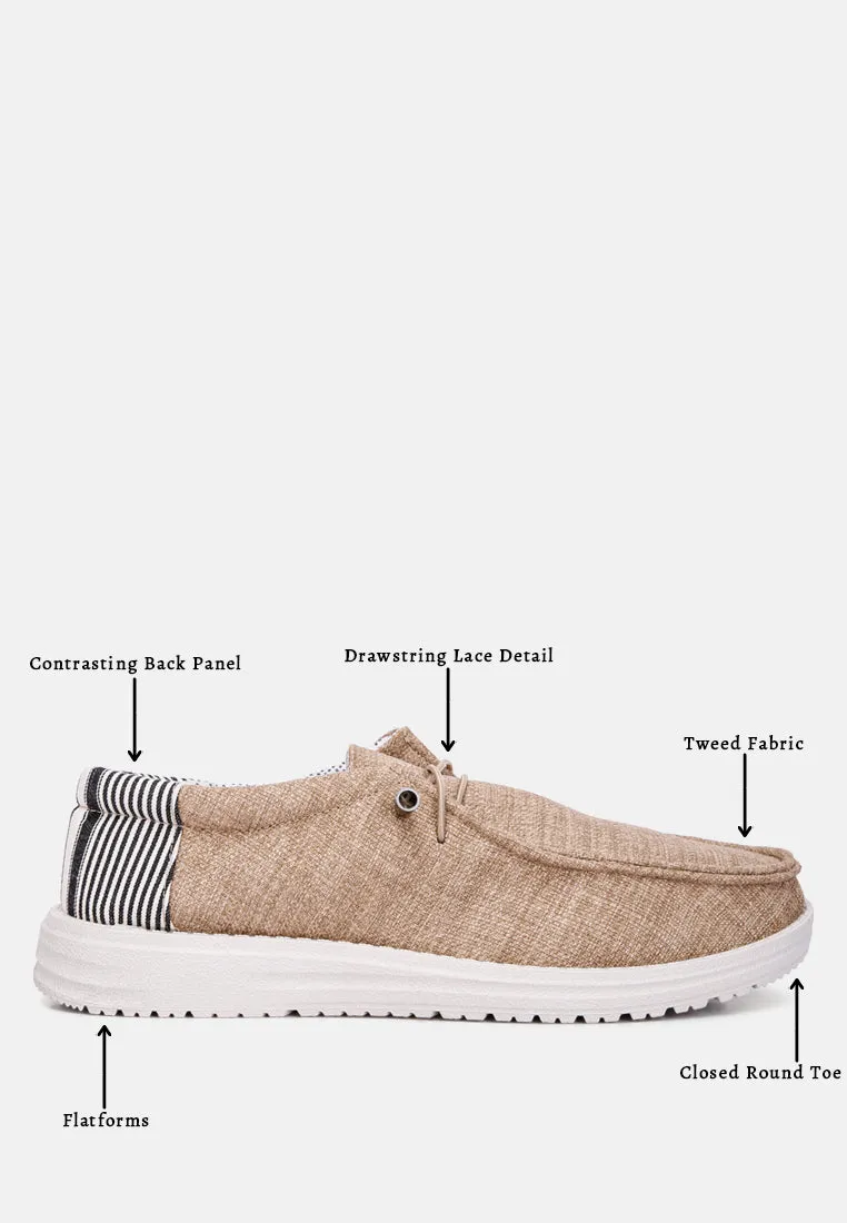Drawstring Men's Flatform Heel Shoes