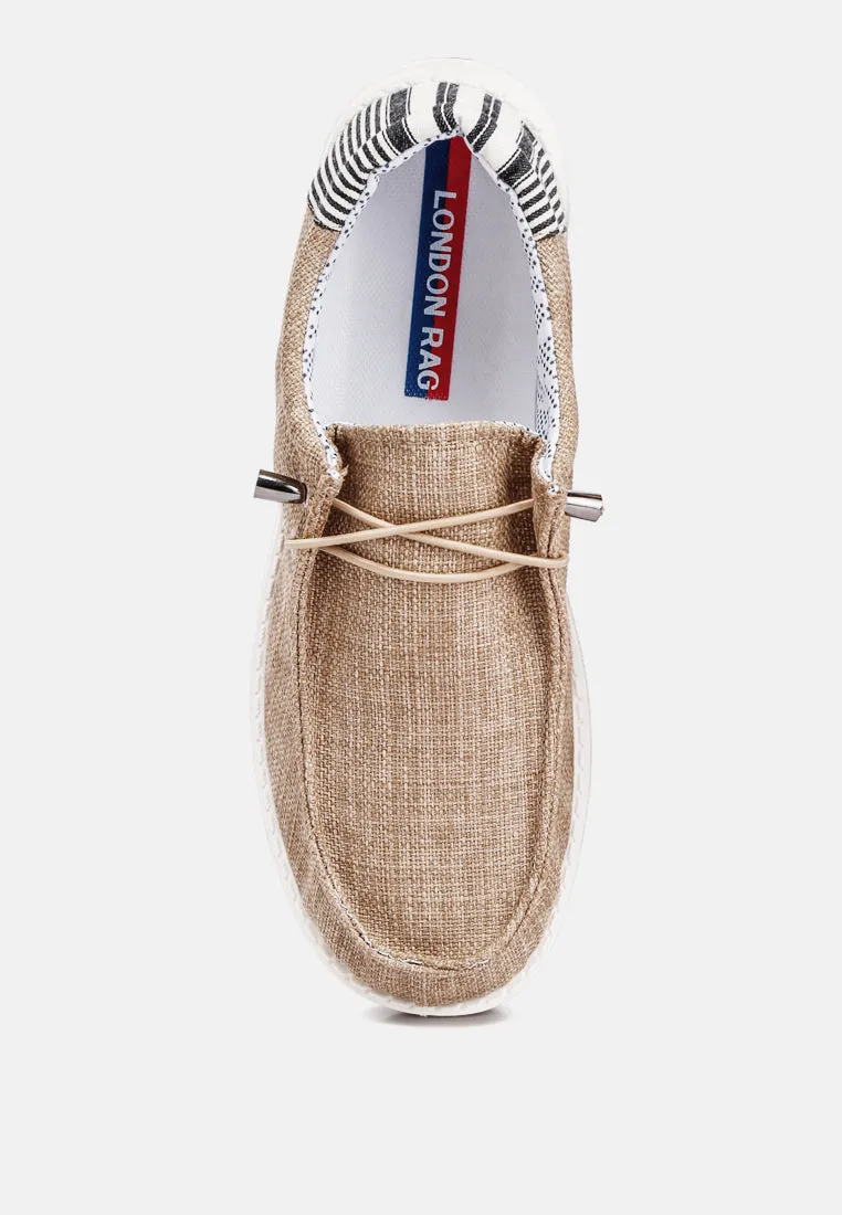 Drawstring Men's Flatform Heel Shoes