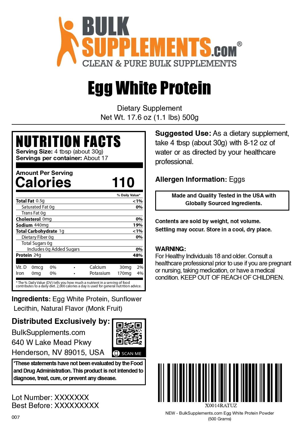 Egg White Protein Powder