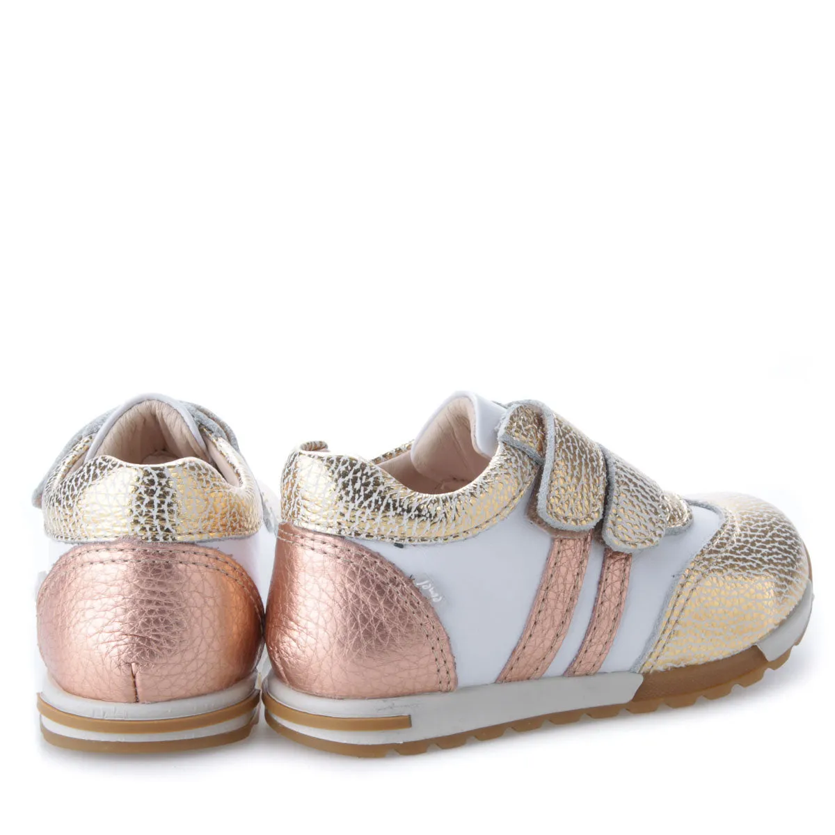 Emel Gold & Rose Gold Velcro Sneaker