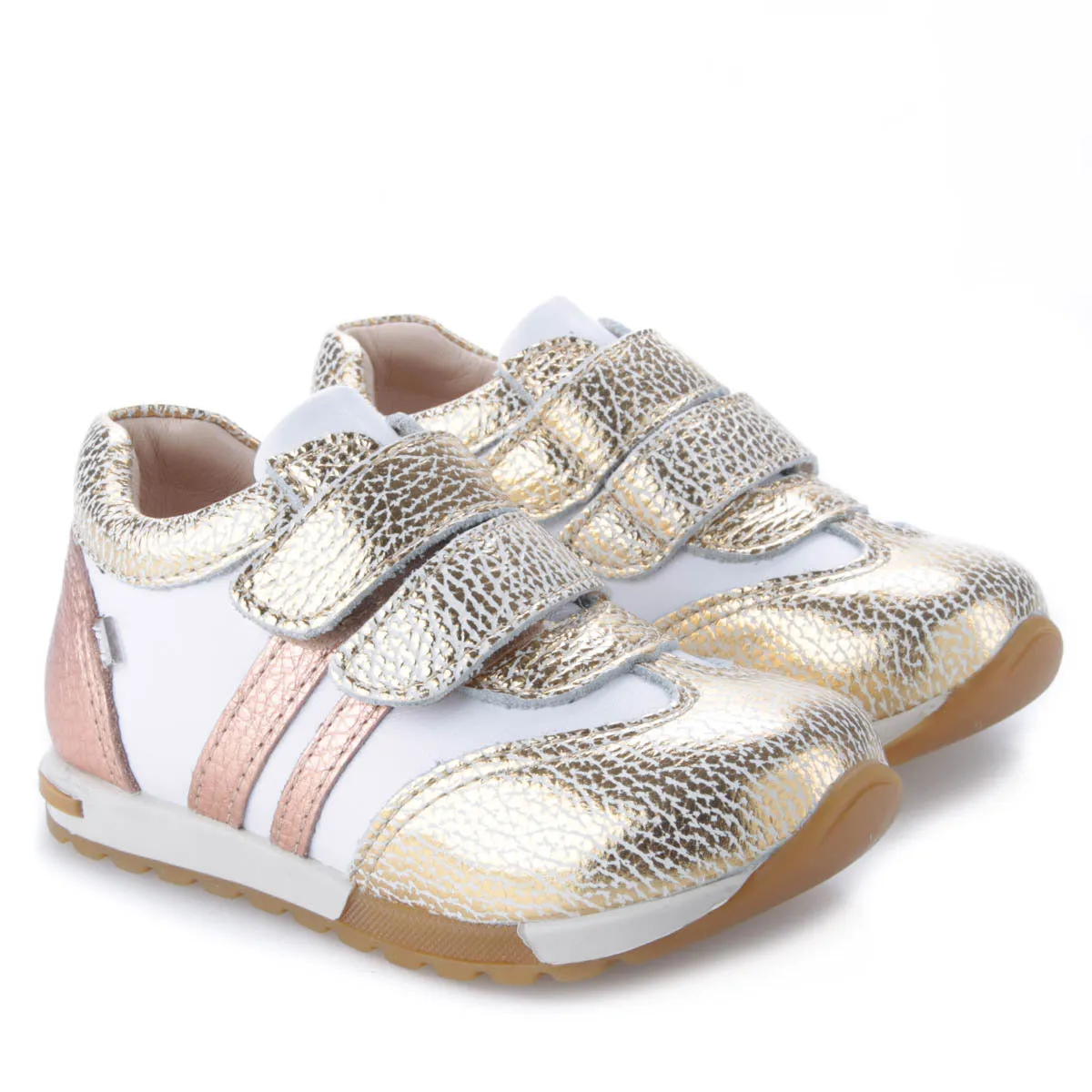 Emel Gold & Rose Gold Velcro Sneaker
