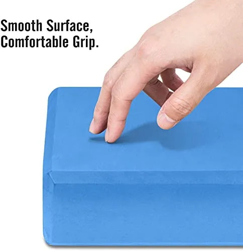 Fashnex Yoga Blocks - High Density EVA Foam Bricks Yoga Foam Exercise Blocks (9 x 6 x 3 inches, Set of 2) (As Per Image)